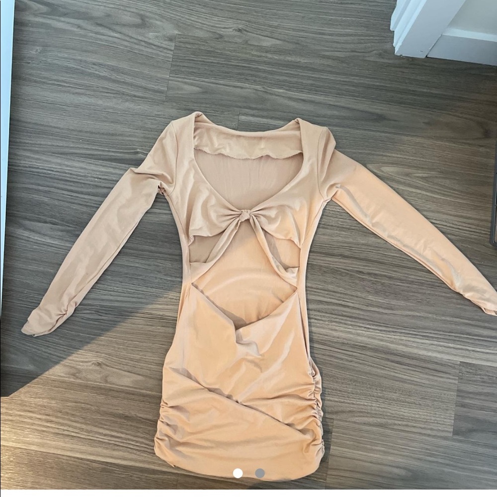 FashionNova, size small, nude cutout dress